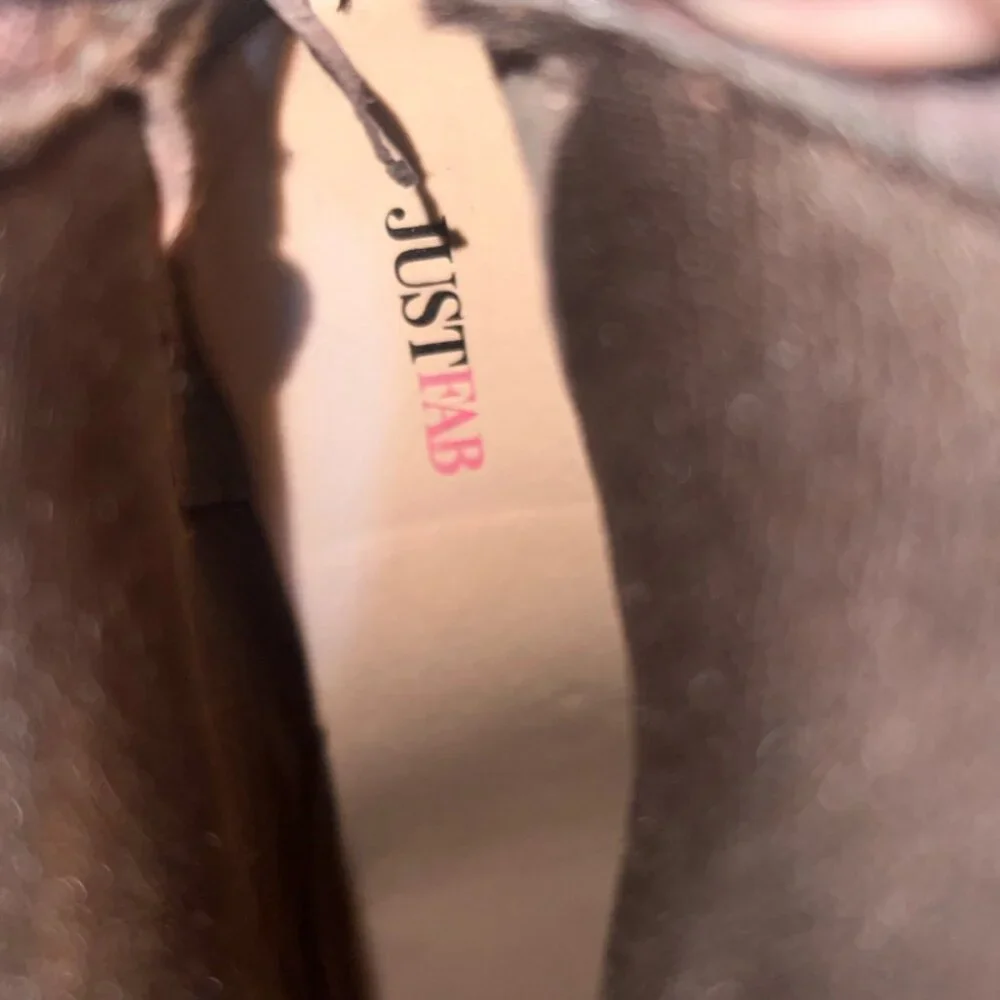 Robynne JustFab Brown over the knee leather fashion boots Sz.‎ 8